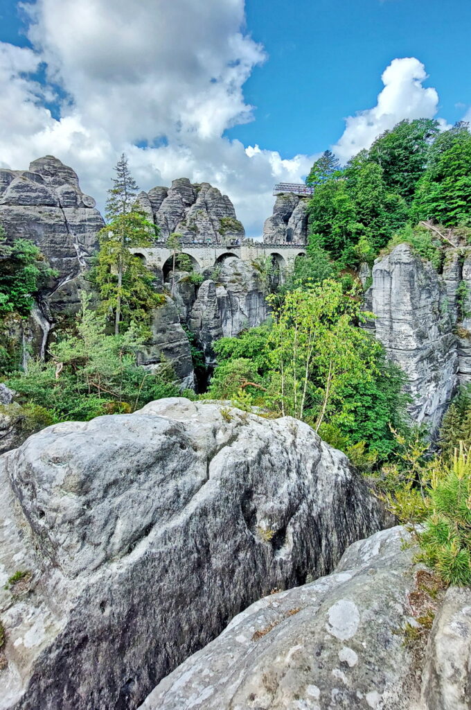 Blick auf die Basteibrücke