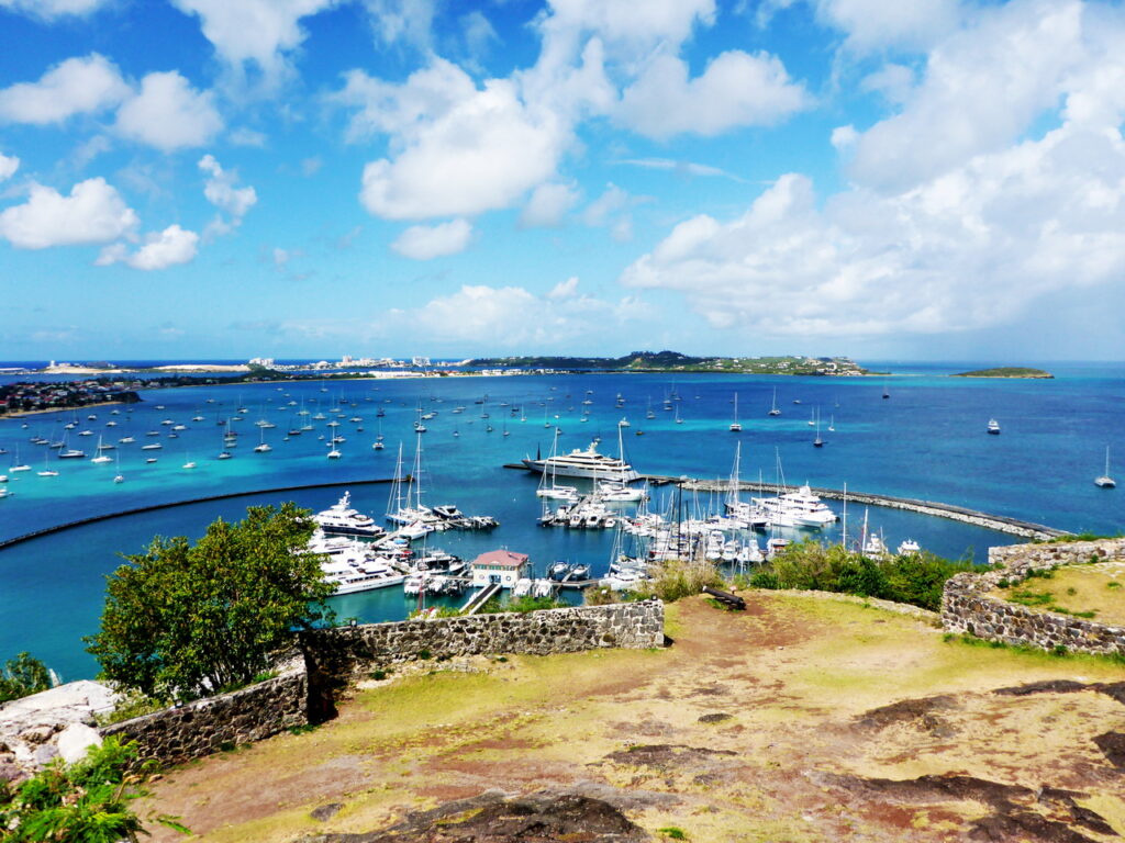 Blick vom Fort Louis auf Marigot