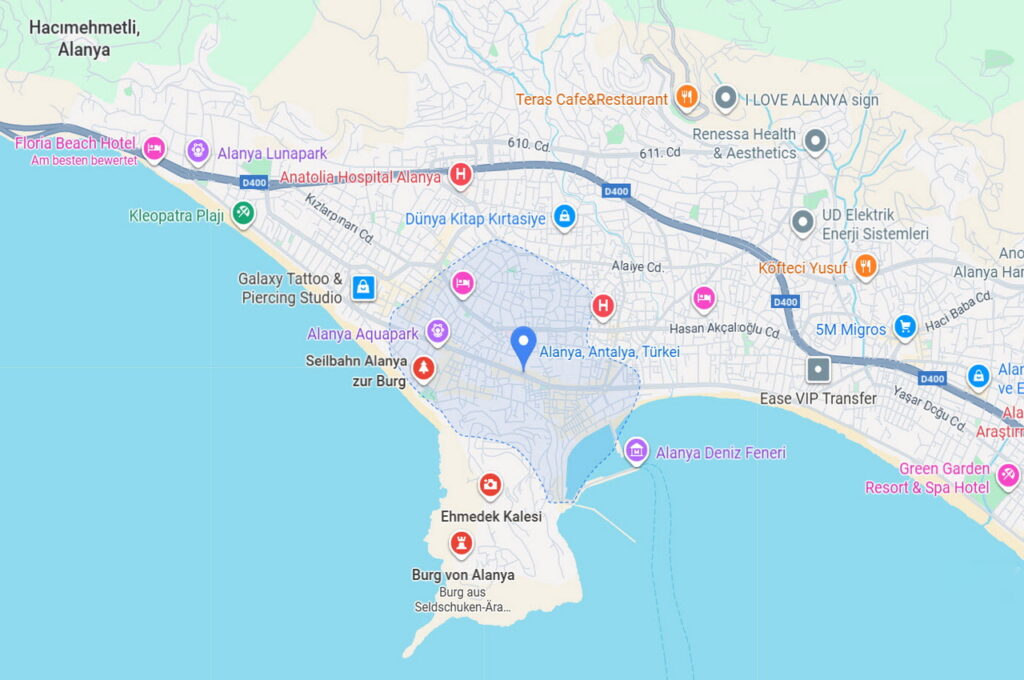Copyright 2025 - Google-Maps / Burg von Alanya