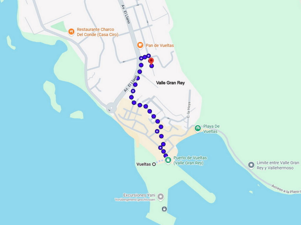 Copyright 2026 - Google Maps / Hafen von Vueltas und Valle Gran Rey - La Gomera