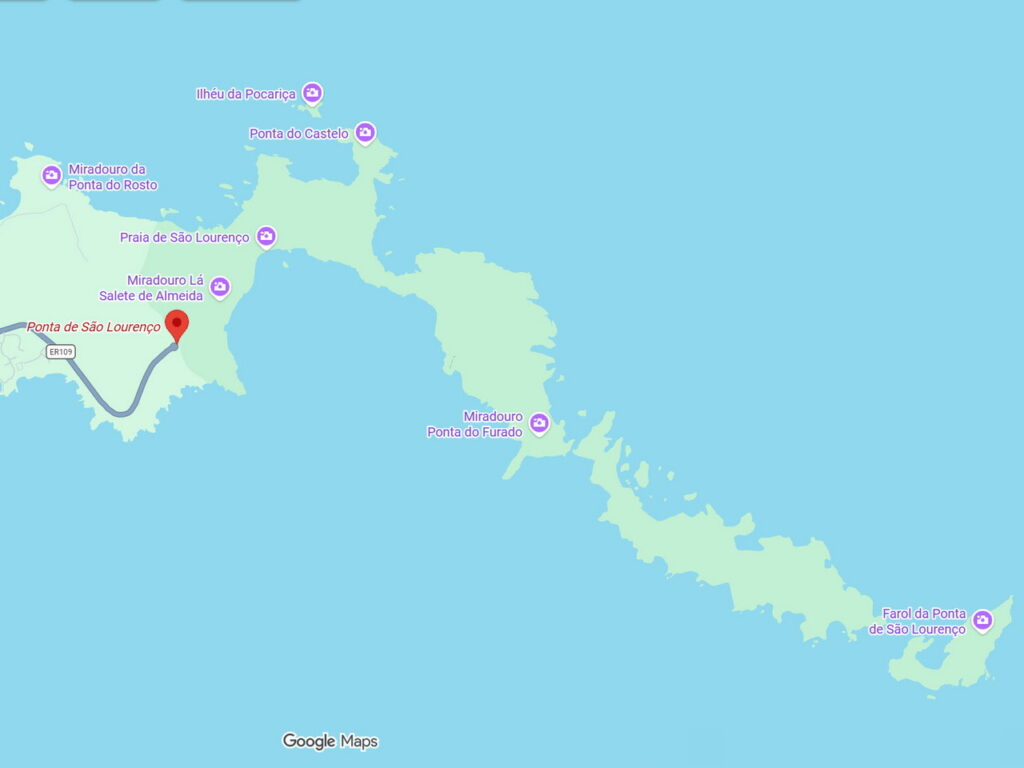 Copyright 2026 - Google Maps / Ponta de São Lourenço