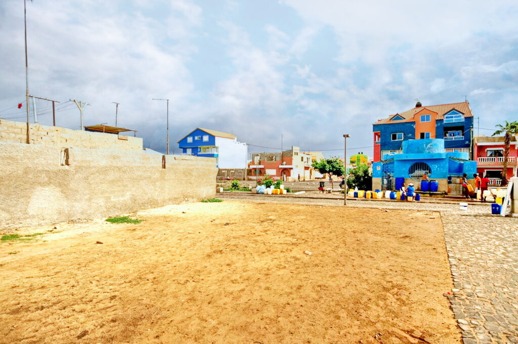 Verteilstelle für Trinkwasser in Santa Maria