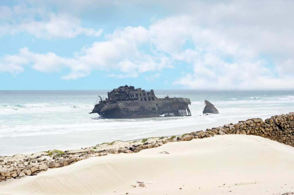 Schiffsfrack am Strand Santa Monica