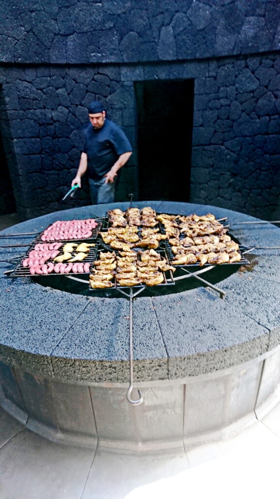 Grill des Vulkanrestaurants „El Diablo“